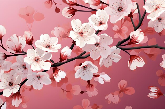 Japanese cherry blossom flowers