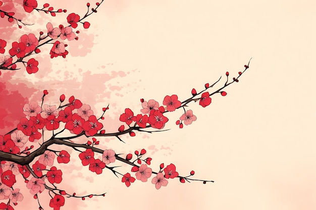 Photo japanese cherry blossom graphic