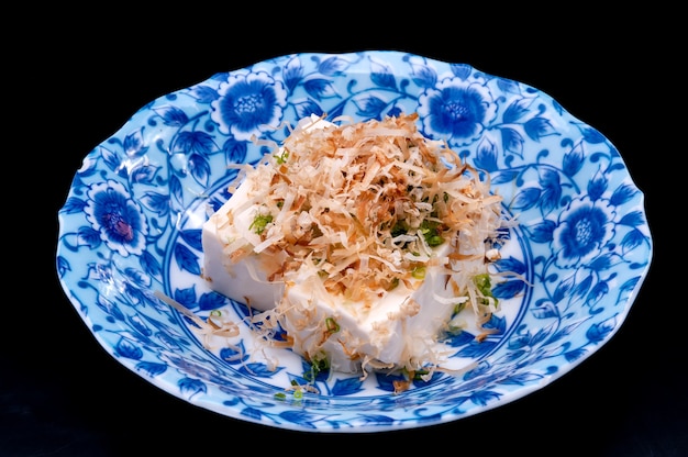 Japanese cold tofu or hiyayako.