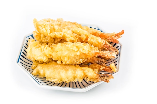 Gamberetti in tempura fritti deliziosi della cucina giapponese