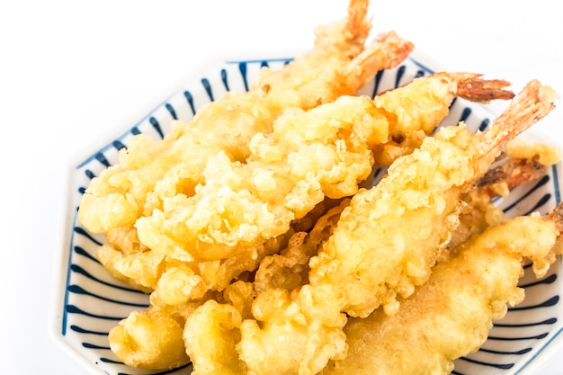 Gamberetti in tempura fritti deliziosi della cucina giapponese