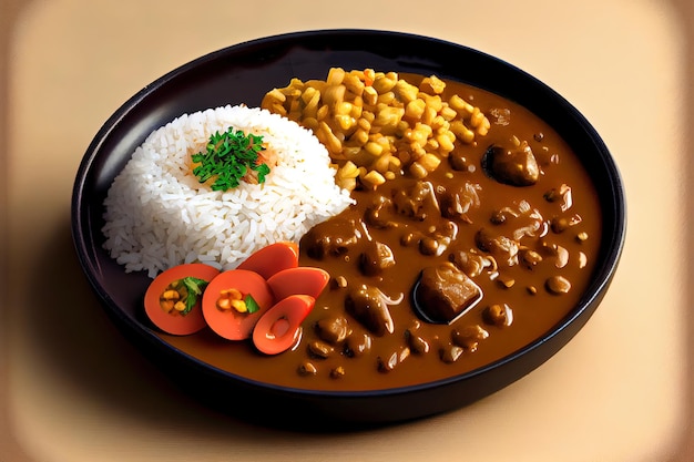 Японская еда из риса карри