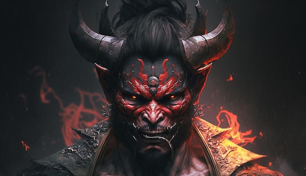 Japanese demon ai generator art image