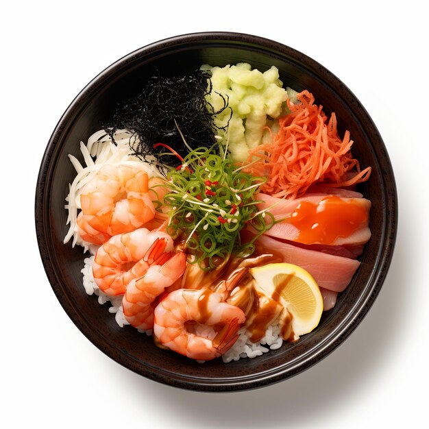 Japanese dish photograph Isolated on plain background