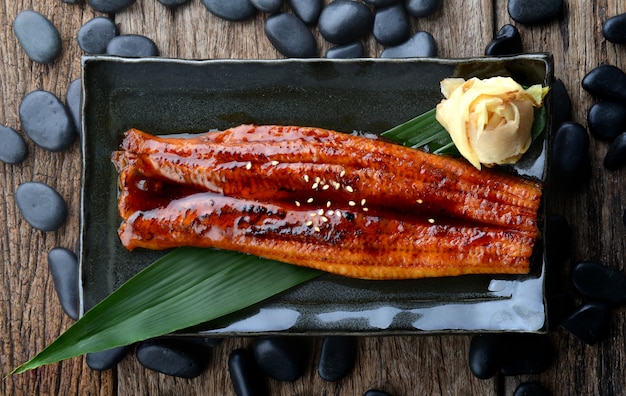 Japanese eel grilled or Unagi ibaraki.