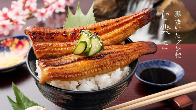 Photo japanese eel grilled or unagi ibaraki