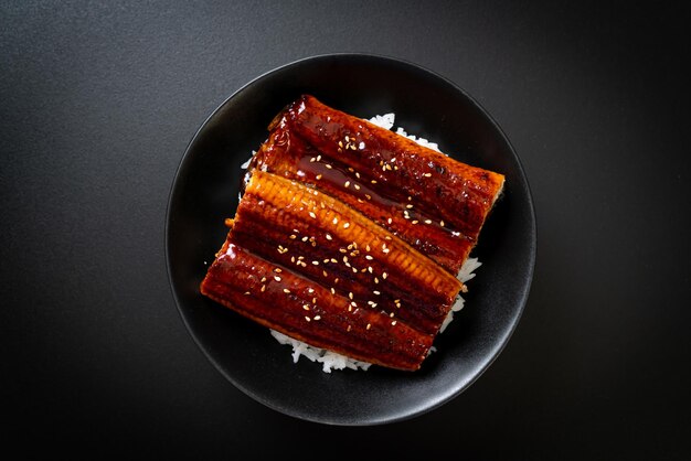 Japanese eel grilled with rice bowl or Unagi don