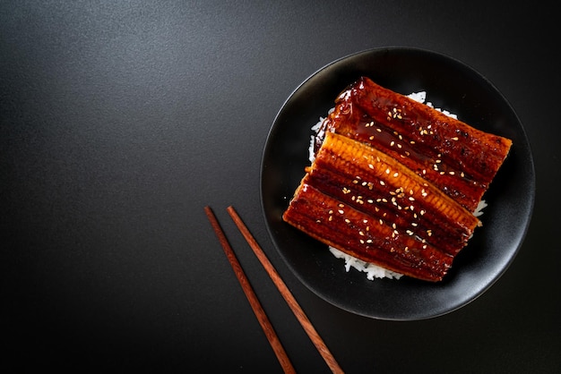 Japanese eel grilled with rice bowl or Unagi don