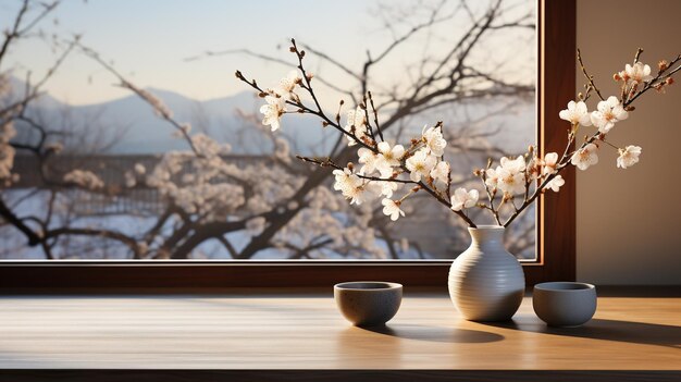 Photo japanese faux flowers hd 8k wallpaper stock photographic image