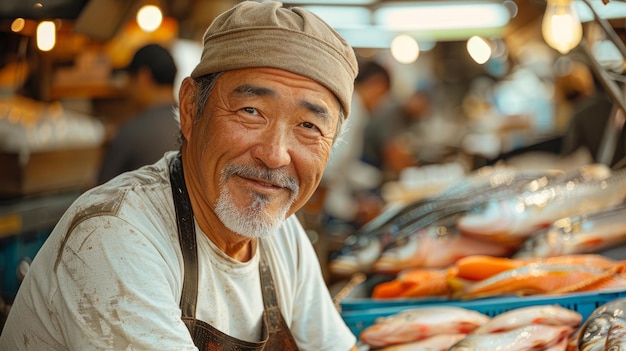 Japanese fish seller