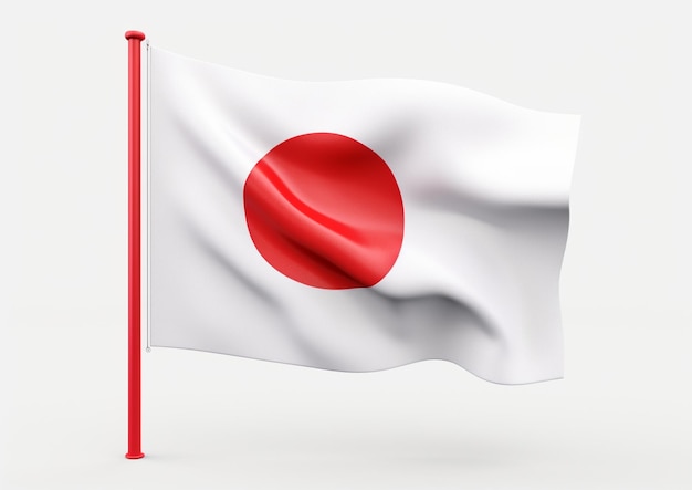 Фото Векторная иллюстрация японского флага