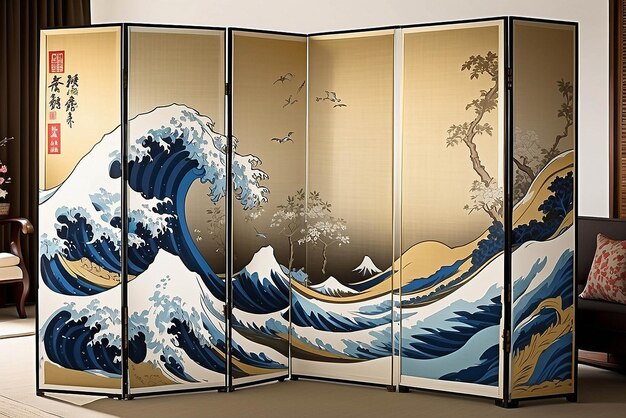 Photo japanese folding screen divider