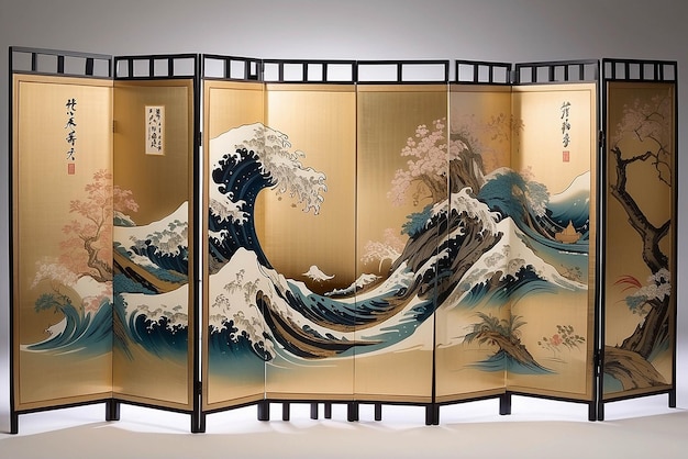 Photo japanese folding screen divider