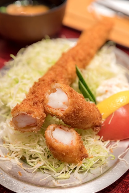 Japanese food ebi katsu