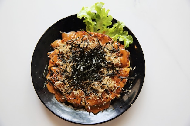 Japanese food okonomiyaki , Japanese pizza