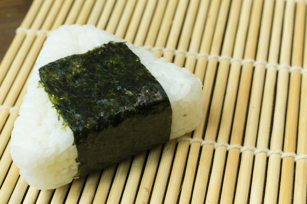 The Japanese food Onigiri  