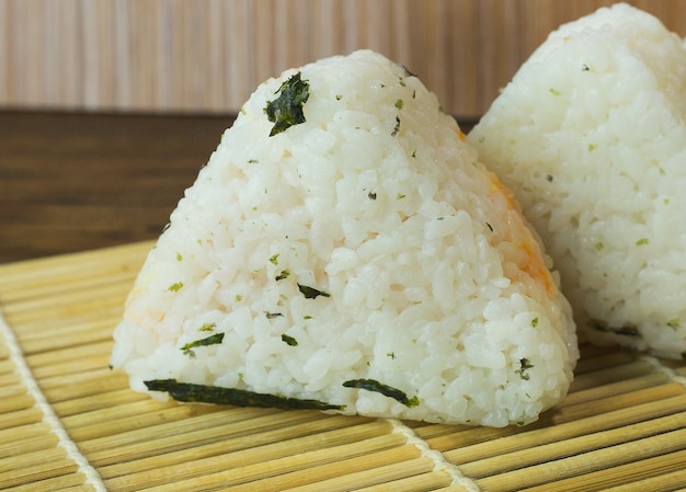 The Japanese food Onigiri  