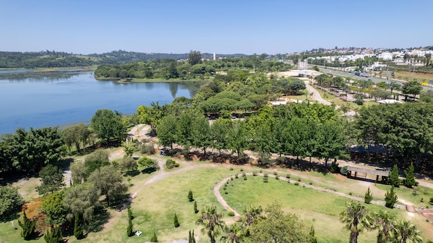 Japanese garden in Parque da Cidade in the city of Jundiai Sao Paulo Brazil