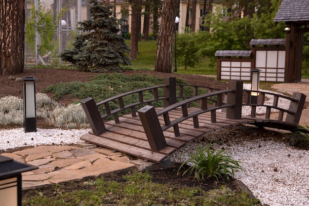 Japanese garden with traditional elements Landscaping