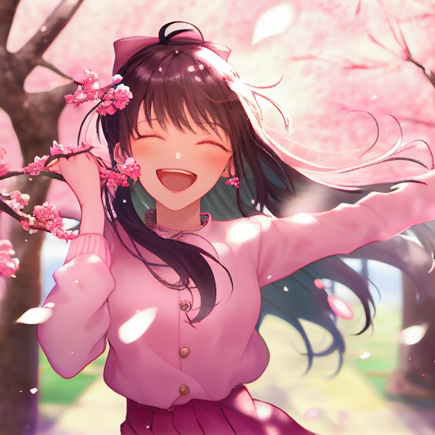 Anime girl Wallpaper 4K Beautiful Butterflies 10025