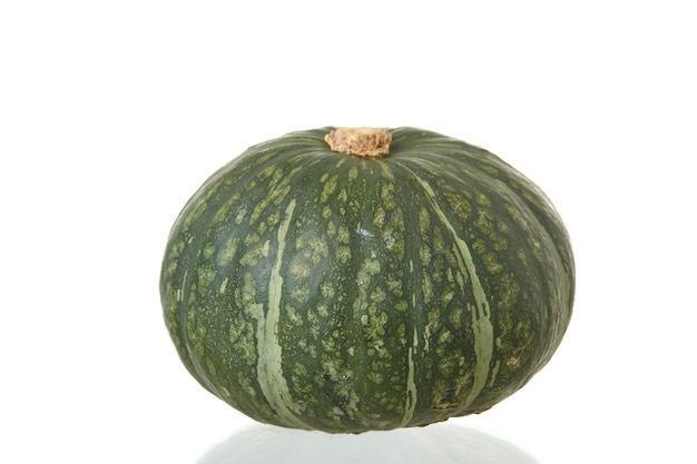 Japanese Green pumpkin isolated on the white background