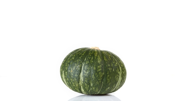 Japanese Green pumpkin isolated on the white background