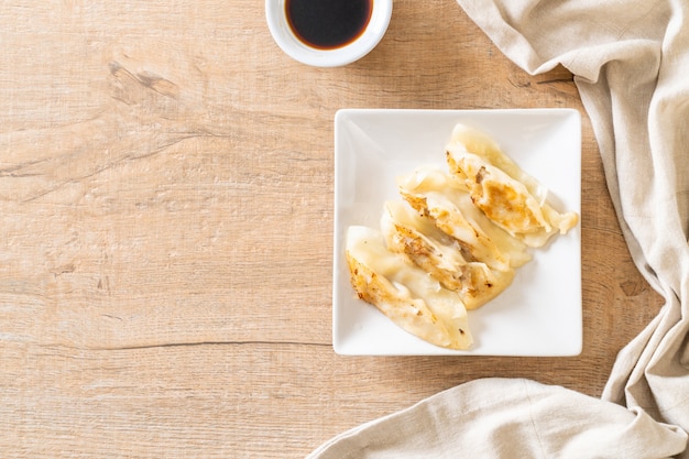 Japanese gyoza or dumplings snack