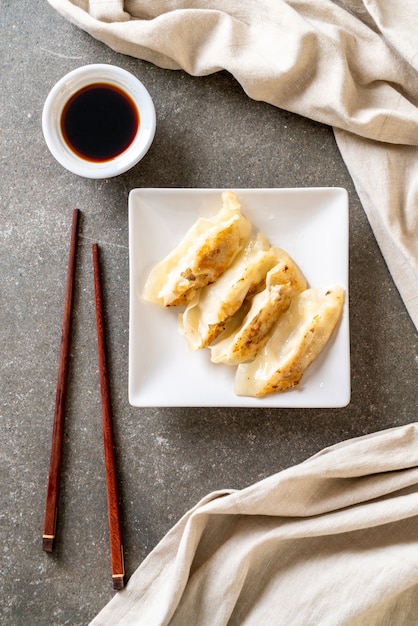 Japanese gyoza or dumplings snack