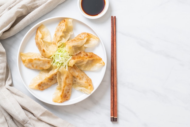 Japanese gyoza or dumplings snack 