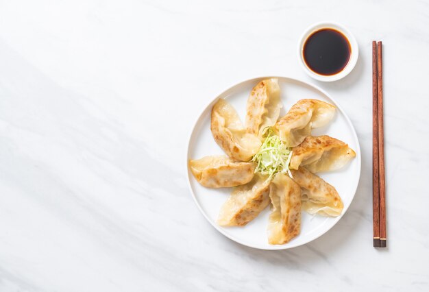 Japanese gyoza or dumplings snack 