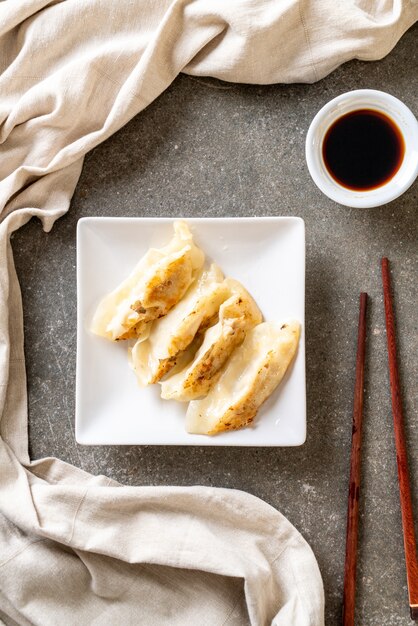 Japanese gyoza or dumplings snack