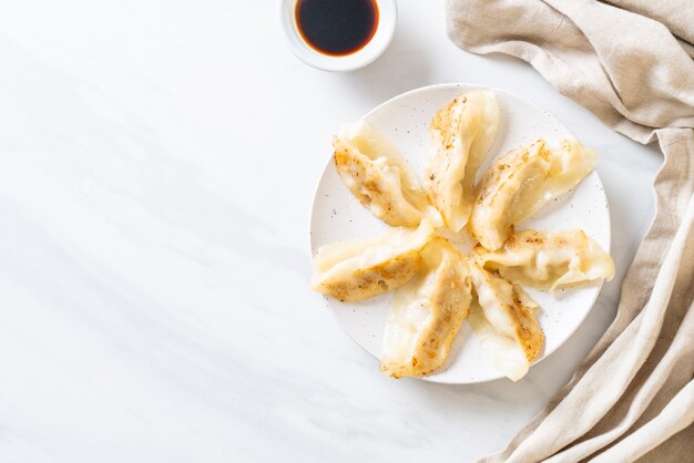 Japanese gyoza or dumplings snack