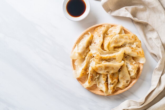 Japanese gyoza or dumplings snack