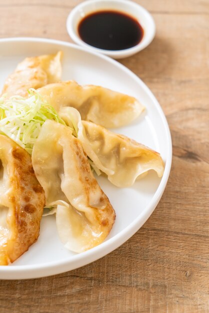 Japanese gyoza or dumplings snack 