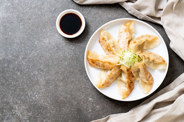 Japanese gyoza or dumplings snack 