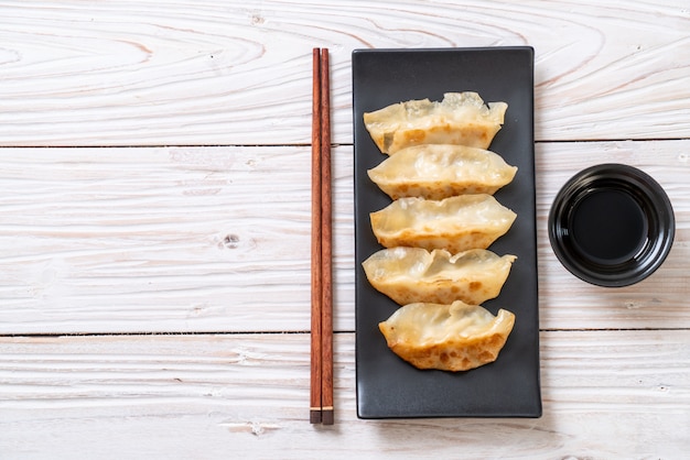 Japanese gyoza or dumplings snack 