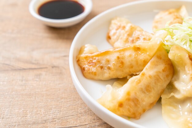 Japanese gyoza or dumplings snack