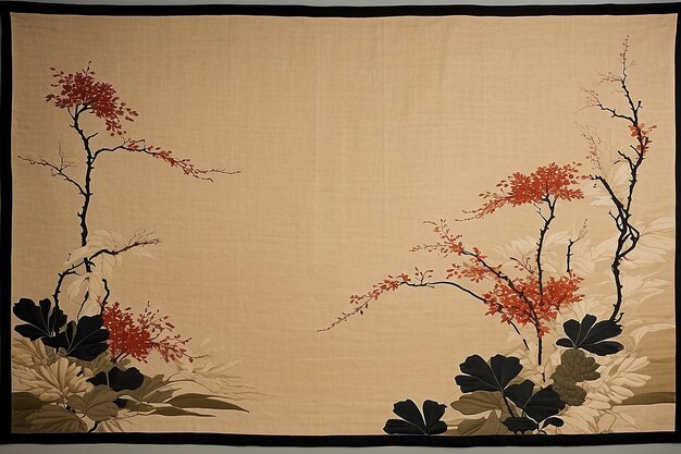 写真 日本 の イケバナ 花 の 敷き布団 は 禅 の 囲気 を 創造 し て い ます