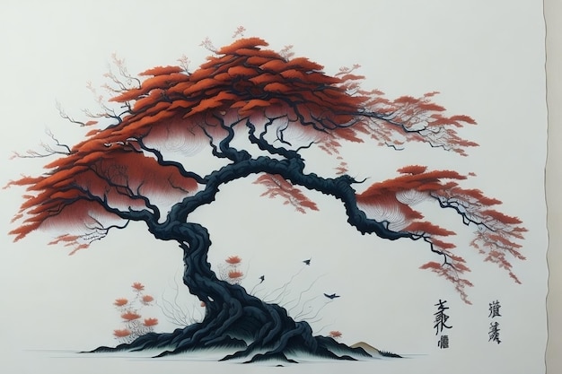 Japanese ink painting