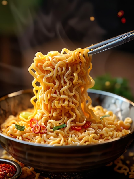 Japanese instant noodles soup