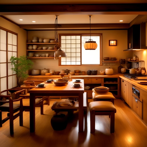 premium-ai-image-japanese-kitchen