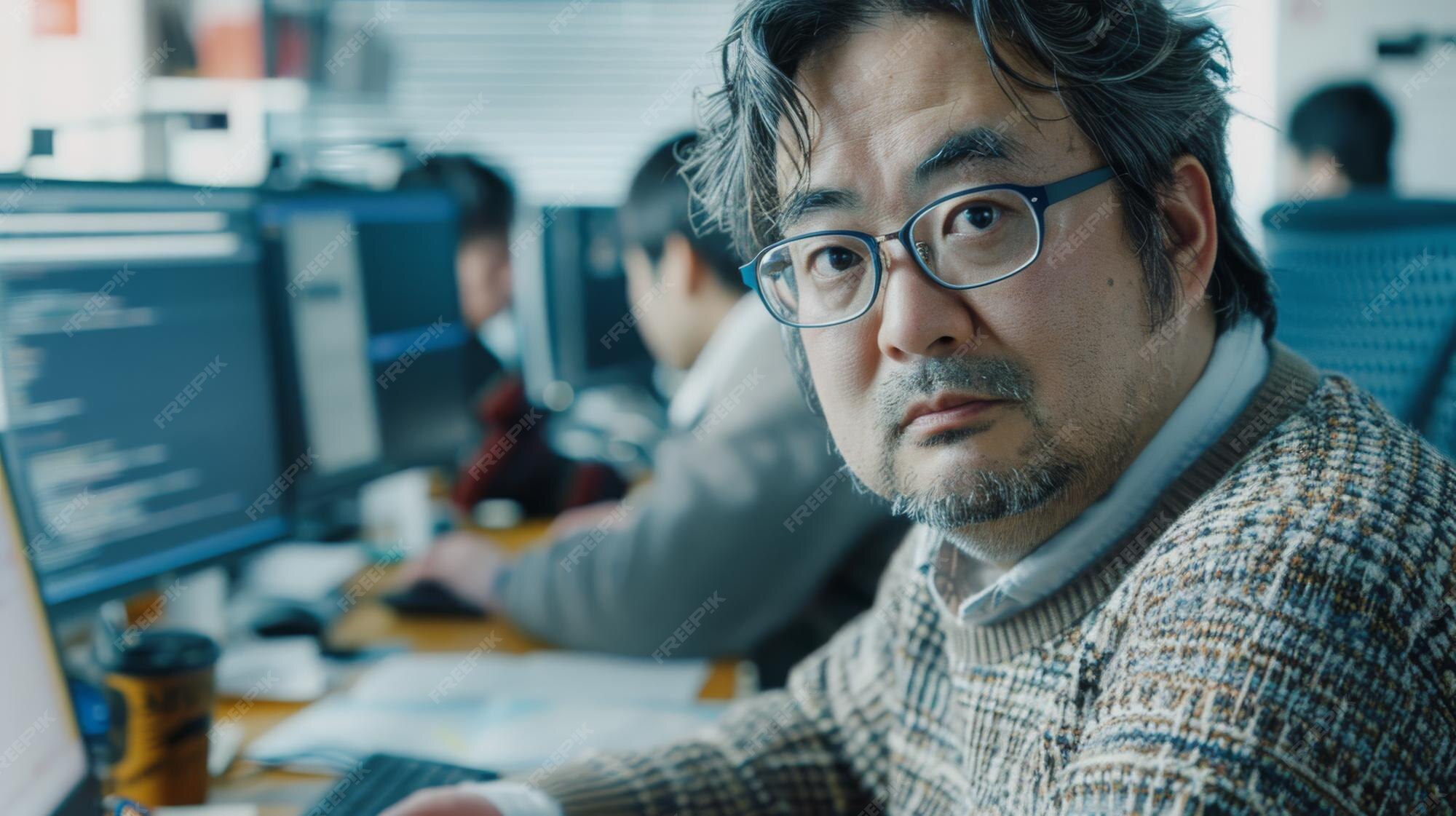 Premium Photo | Japanese male software developer