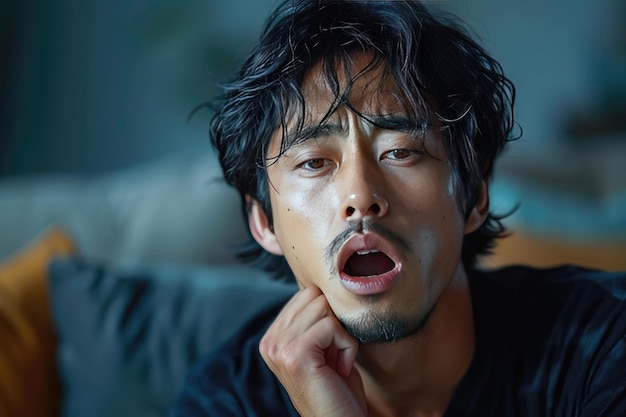 睡眠障害と不眠症を患う日本人男性