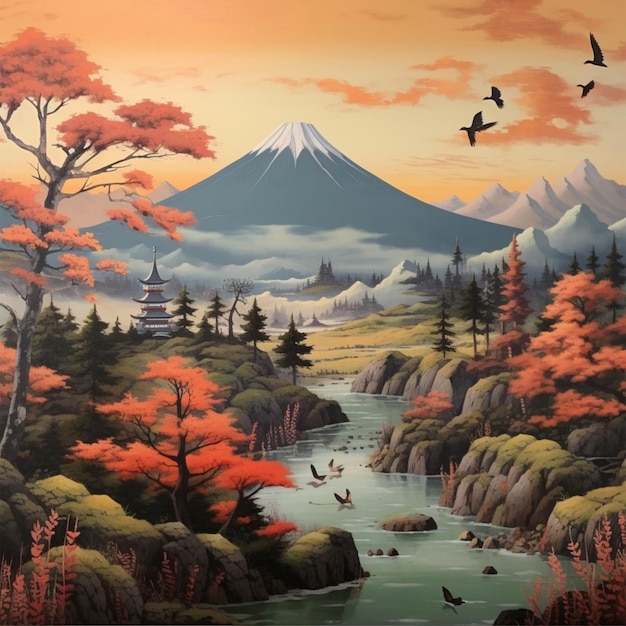 Japanese mountain landscapes 2