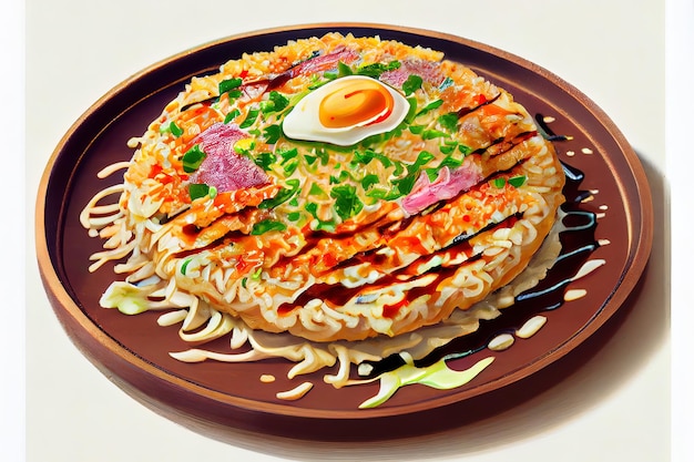 Japanese Okonomiyaki food