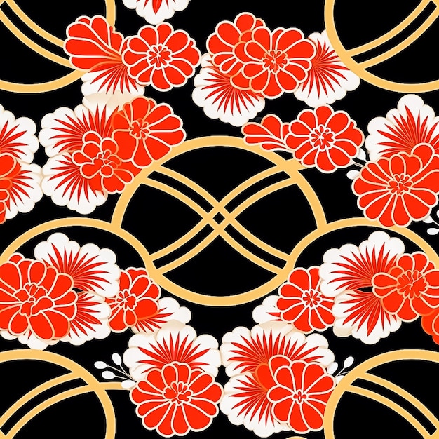 Photo japanese pattern decorative ai generated