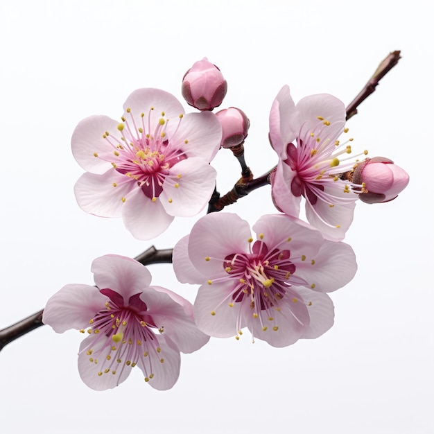 Foto japanese plum prunus mume isolato