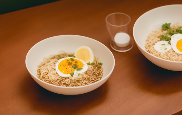 日本のラーメンのスパイシーなソース、古代の食べ物