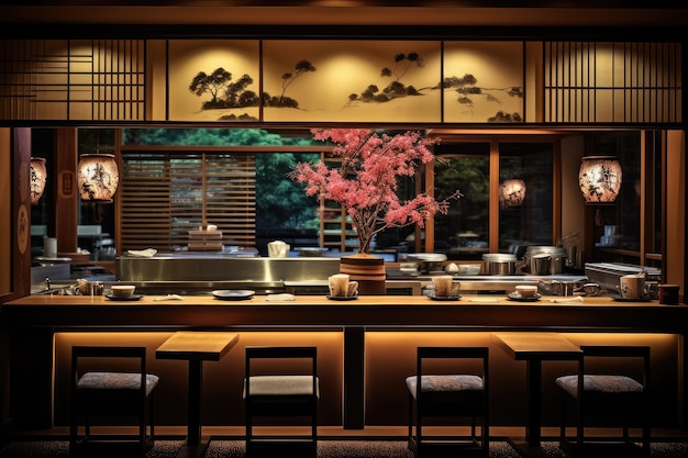 Japanese restaurant Counter