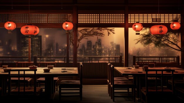 Japanese restaurant Original culture style interior